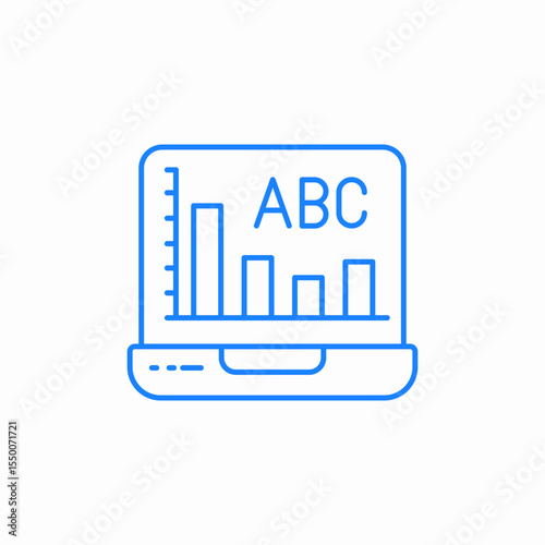 word count analysis icon sign vector