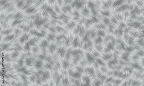 Soft silver-grey faux fur texture with flowing waves. This elegant and calm pattern evokes a wintry feel, perfect for fashion backgrounds, cozy designs, or 3D character fur detailing.