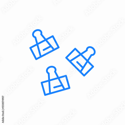 binder clip icon sign vector