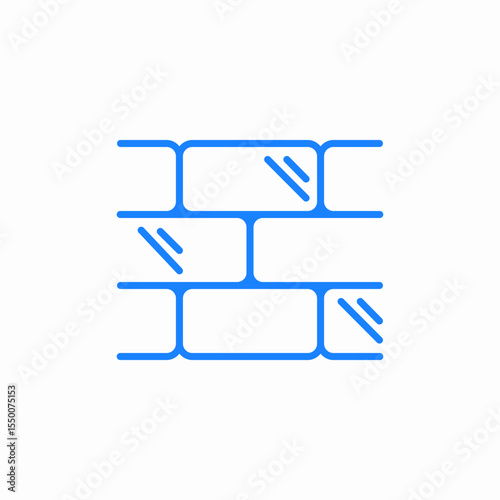 brick wall icon sign vector