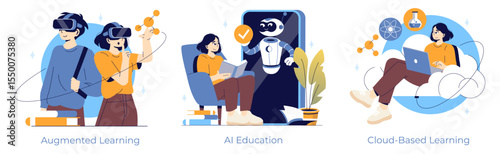 Augmented and Cloud-Based Learning Vector Illustration