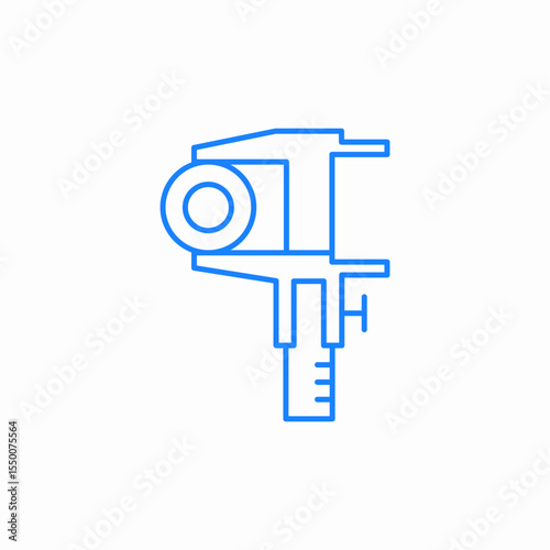 caliper speculum icon sign vector