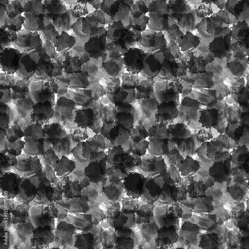Seamless abstract textured pattern. Simple background on black, grey and white. Digital brush strokes background. Designed for textile fabrics, wrapping paper, background, wallpaper, cover.