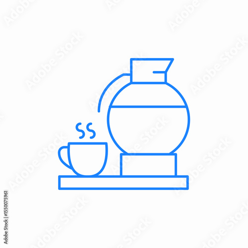 coffee kettle icon sign vector