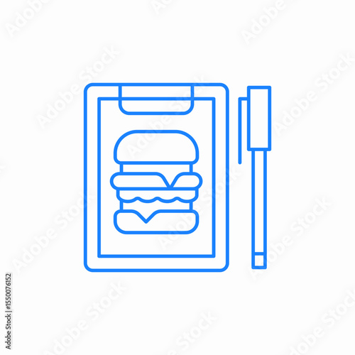 daily menu board icon sign vector