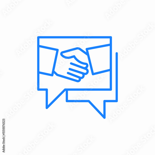 deal conversation icon sign vector