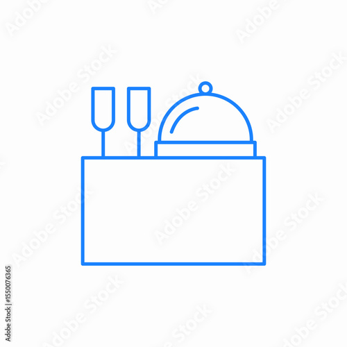 dinner table icon sign vector