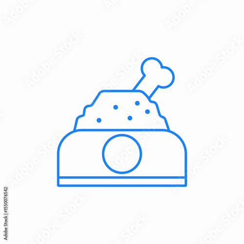 dog meal icon sign vector