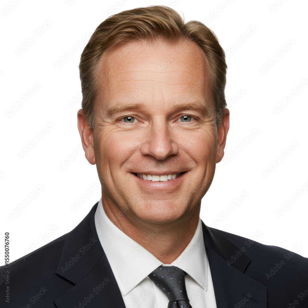 Smiling businessman in suit and tie isolated on transparent background Smiling businessman in suit and tie isolated on transparent background