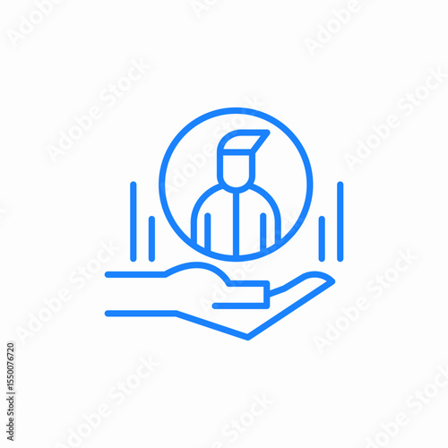 employee care icon sign vector