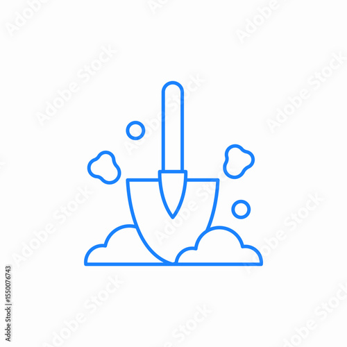 excavation showel icon sign vector