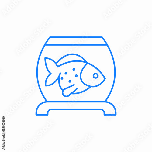 fish tank icon sign vector