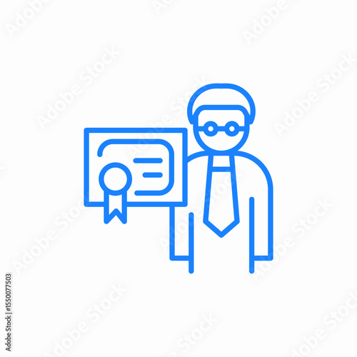 graduate diploma icon sign vector