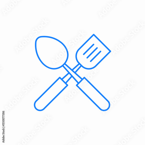 grill utensils icon sign vector