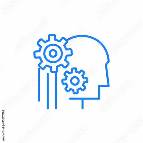 intellectual settings icon sign vector