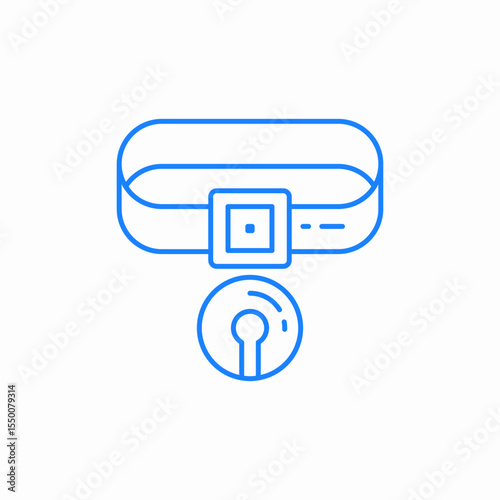 pet collar icon sign vector