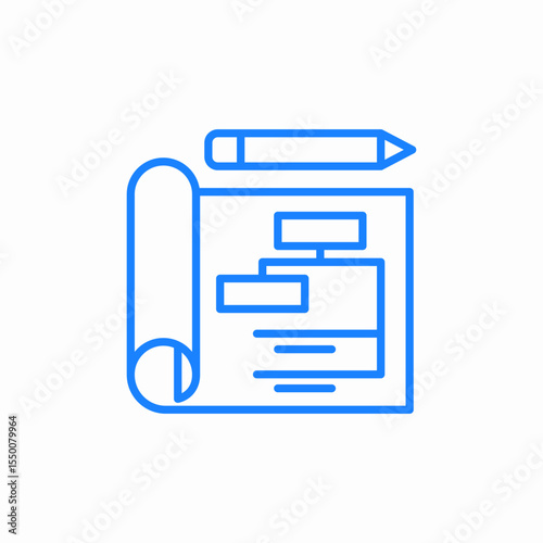 process structure icon sign vector