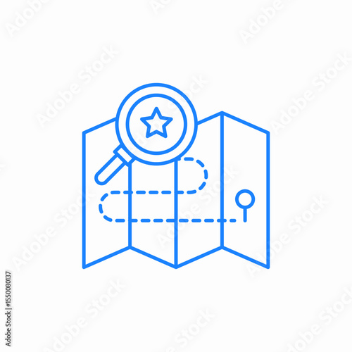 route map icon sign vector