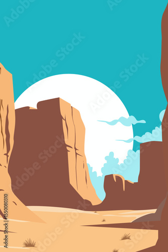 Mountain Peaks, Sunset, Wilderness, Landscape, Road, Desert, Sand, Canyon, Valley, Distance, View, Rock, Mountain, Hill, Sun, Sky, Tree, Nature, Artwork, Vector