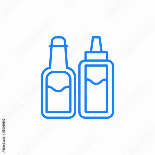 sauce oil bottle icon sign vector