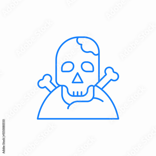 skull bones icon sign vector