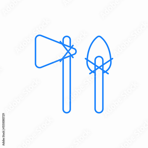 stone age weapons icon sign vector