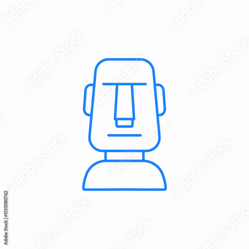 stone head icon sign vector