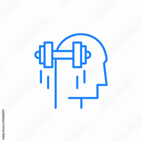 strong mind icon sign vector