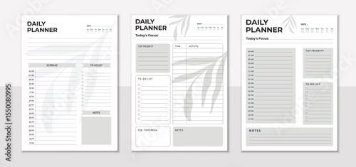 Modern Daily Planning Bundle – Clean, Printable, Fully Editable