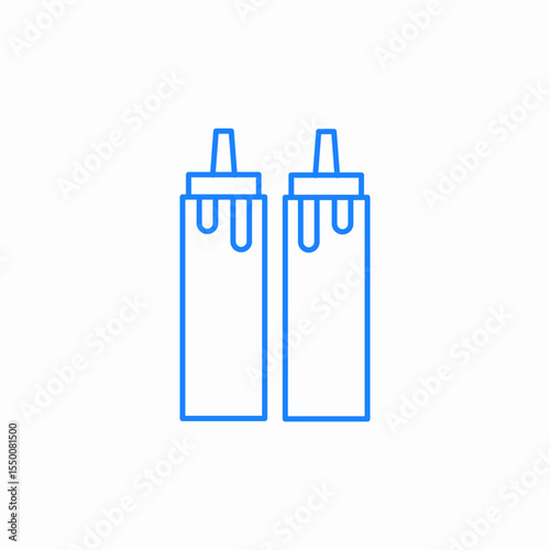 twin sauce bottles icon sign vector