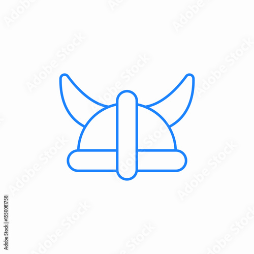 viking helmet icon sign vector