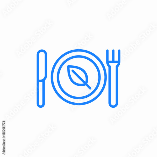 vegetarian dish icon sign vector
