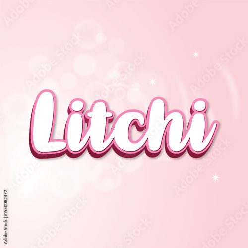 3D Litchi Text