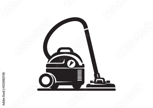 Vacuum Cleaner Silhouette black vector Illustration