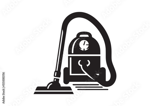 Vacuum Cleaner Silhouette black vector Illustration