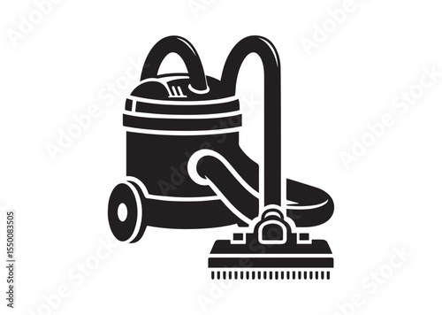 Vacuum Cleaner Silhouette black vector Illustration