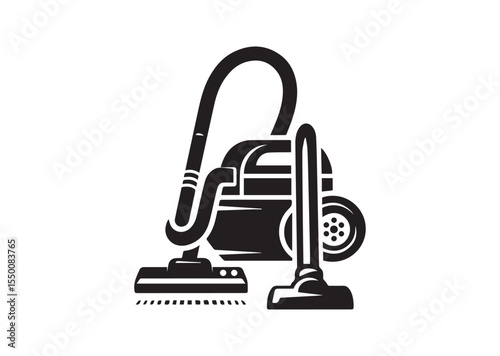 Vacuum Cleaner Silhouette black vector Illustration