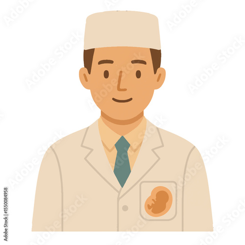 obstetrician profession vector icon on white background
Vector person profession on white background