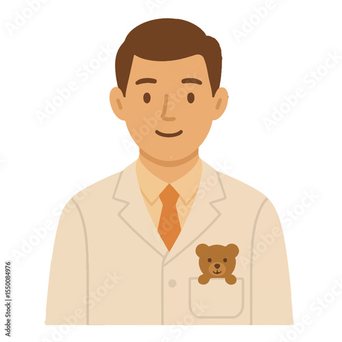 pediatrician profession vector icon on white background
Vector person profession on white background