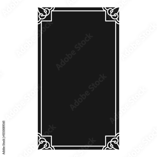 Vintage frame icon vector. Vintage mirror illustration sign. Photo frame symbol. frame web icon.
