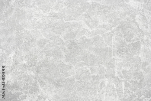 Texture of gray polished concrete background. Light plaster wallpaper with rough cement texture. Empty grunge wall concept or floor backdrop. Abstract surface mockup. Top view, close up, copy space
