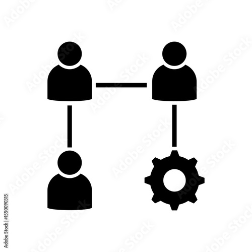 Teambuilding icon vector. Teamwork illustration sign. Team symbol. Development web icon.