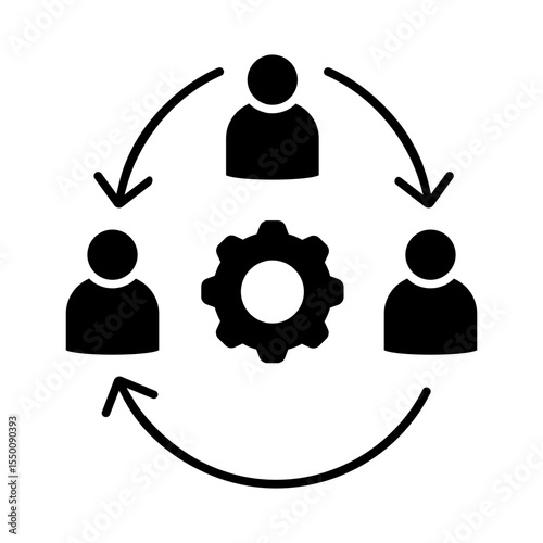 Teambuilding icon vector. Teamwork illustration sign. Team symbol. Development web icon.