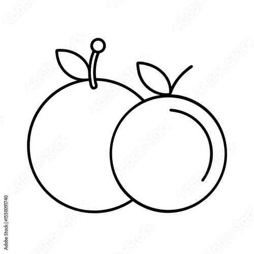 Fruit Minimal Line Icons Vector Collection