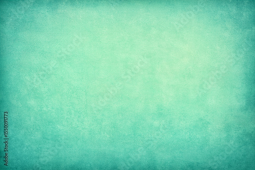 Texture of green and blue polished concrete background. Colorful wallpaper, rough cement texture. Empty grunge wall concept or floor backdrop. Abstract surface mockup. Top view, close up, copy space
