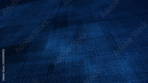 Abstract tech background. Data technology background. hi-tech glowing dots on a dark background. 3D rendering. 4k loop