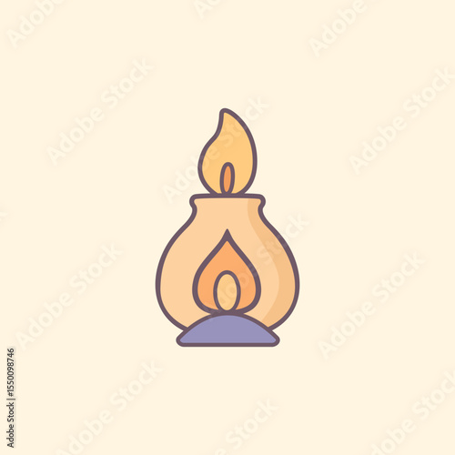 Electric aromatherapy diffuser with flame design used for relaxing sleep, mental health, spa therapy, and calming indoor ambiance