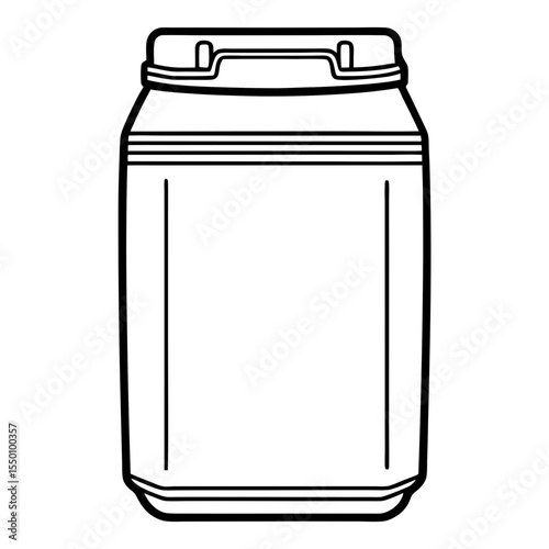 Intermediate bulk container in clean design with straight lines  