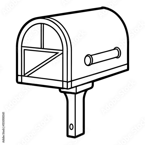 Wall-mounted mailbox with clean design and straight lines  