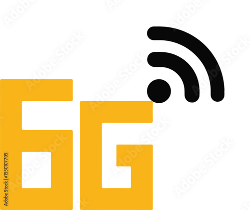 6G Network Icon with Wireless Signal – Future Generation Mobile Connectivity and Ultra-Fast Internet Technology Concept
